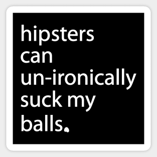 Hipster Balls (white) Sticker